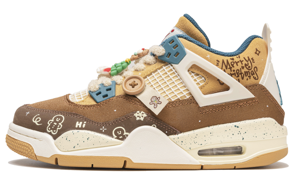 Jordan Air Jordan 4 Low-Top Vintage Basketball Shoes GS Brown