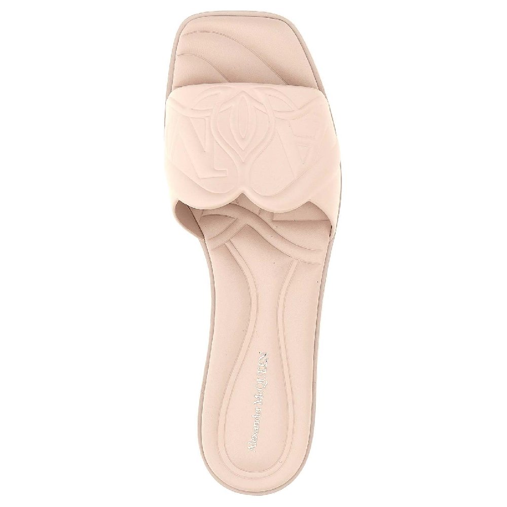 Alexander McQueen Embossed-logo Leather Sandals