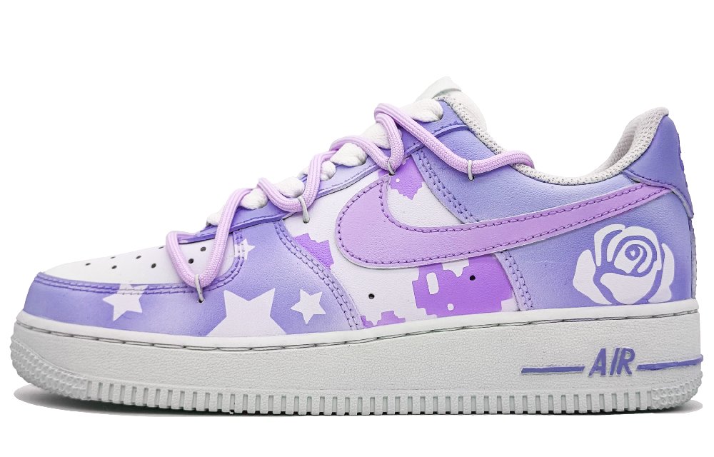 Nike Air Force 1 Anti-Slip Wear-Resistant Low-Top Skateboard Shoes Unisex Lilac