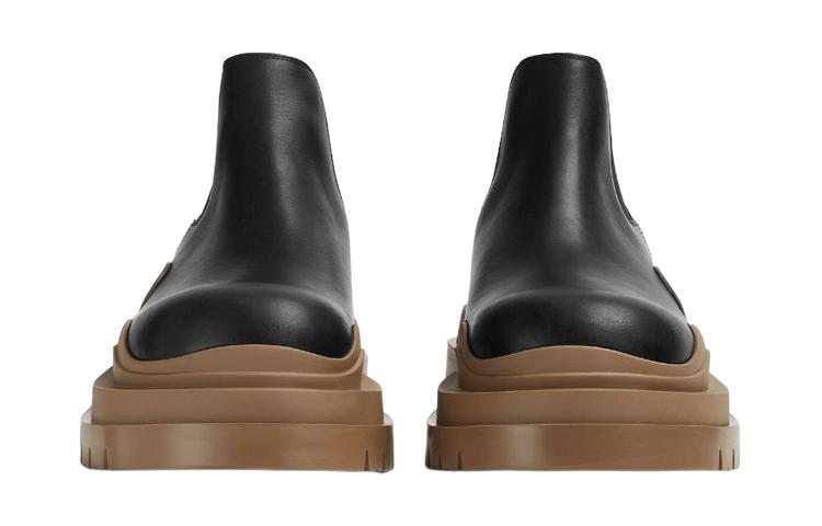 Bottega Veneta Tire Chelsea Short Chelsea Boots Men's Black Brown купить в интернет-магазине Yoocart с быстрой доставкой по России.