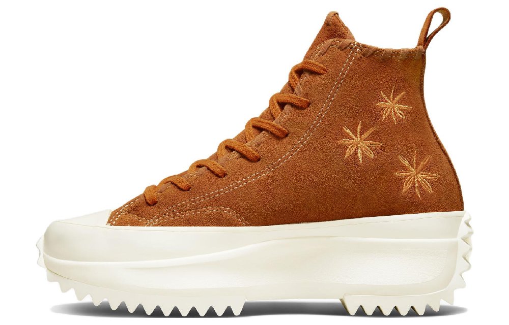 Converse Run Star Hike Platform Hi Embroidered Floral Amber Women's