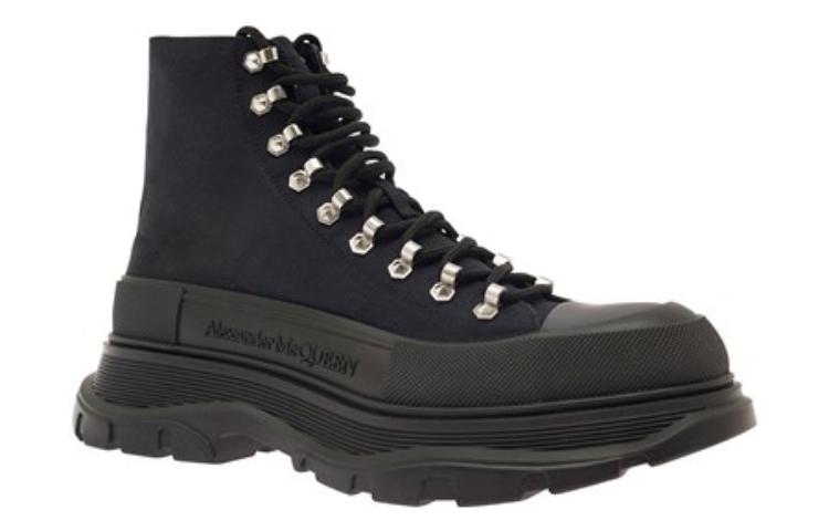 Alexander McQueen Trade Slick Black Lace up Boots 'Black'