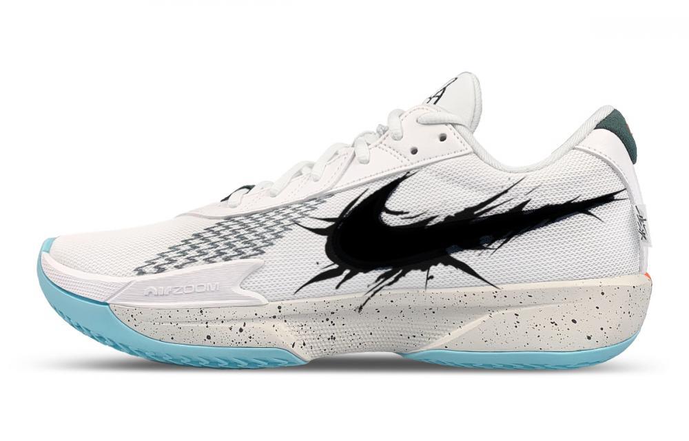 Nike Air Zoom G.T. Cut Academy Anti-Slip Wear-Resistant Low-Top Basketball Shoes Unisex Black White Blue