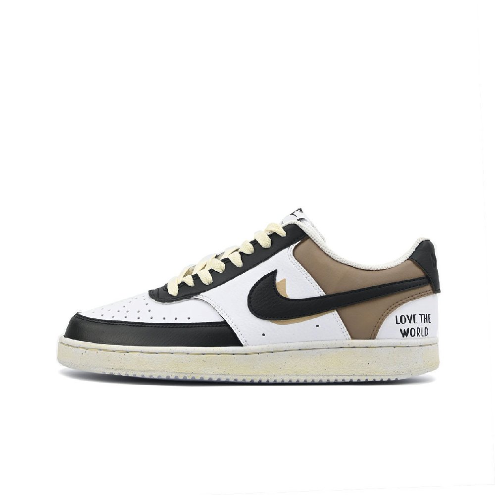 Nike Court Vision 1 Low Slip-Resistant Cushioning Low-Top Skateboard Shoes Men's Black Brown