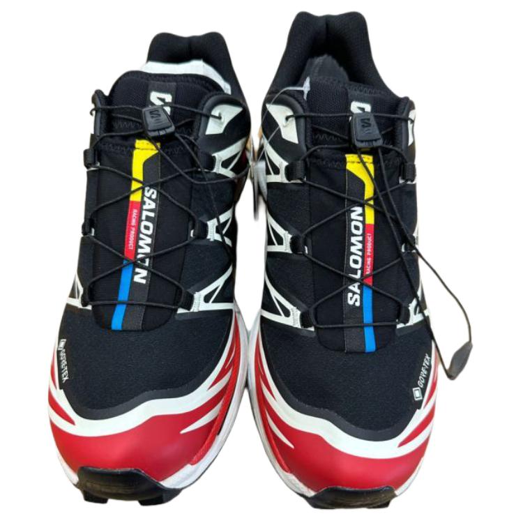 SALOMON XT 6 Cushioning Abrasion Resistant Coverage Support Low top Casual Running Shoes Unisex Black Red