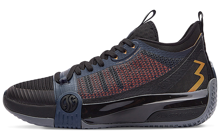 361° Chan 3 MOD Lava Cushioning Anti-Slip And Wear-Resistant Mid-Top Basketball Shoes Men's Gray Black