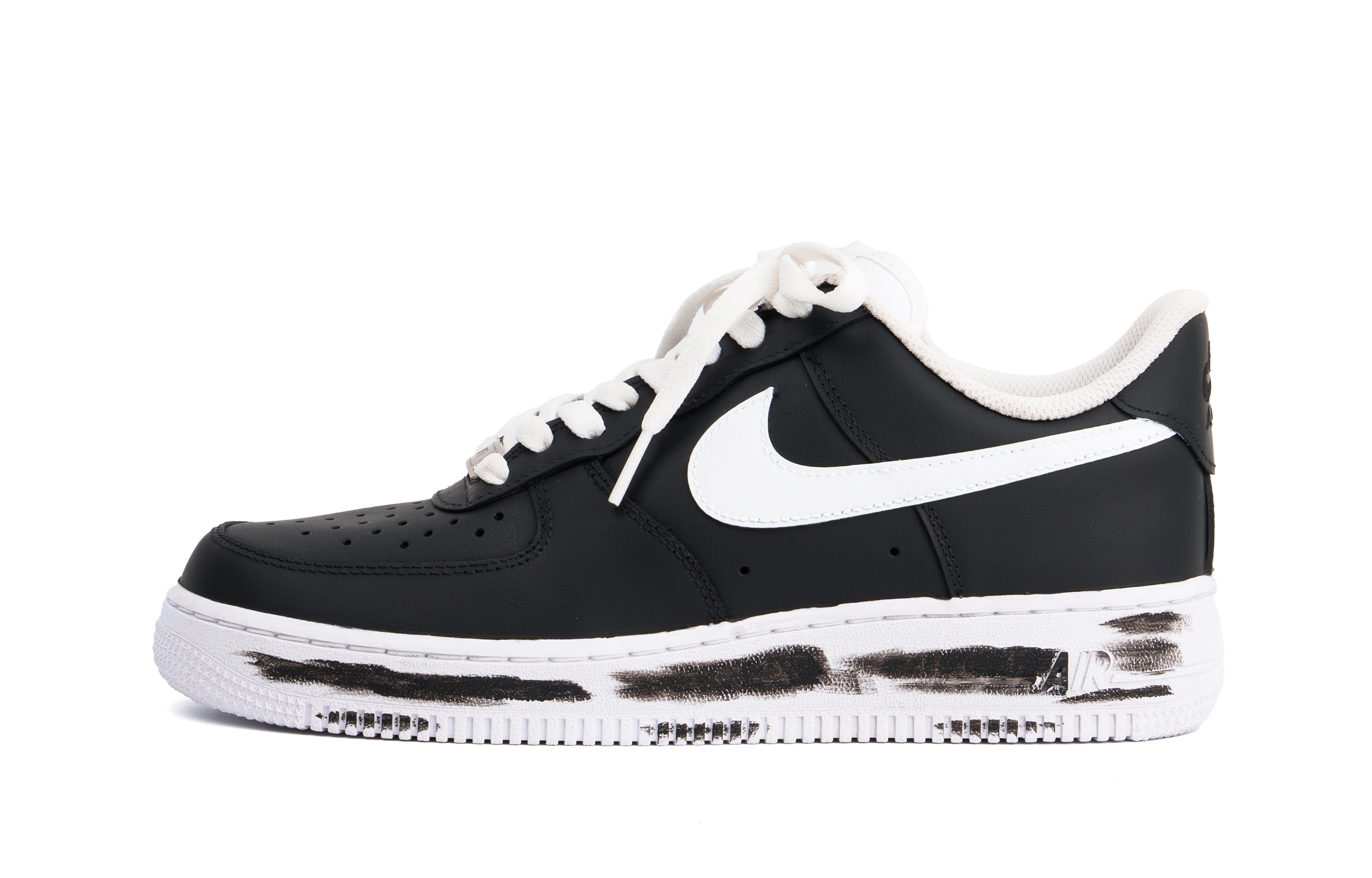Nike Air Force 1 Cushioning Impact Resistance Low top Skateboard Shoes Unisex Black White