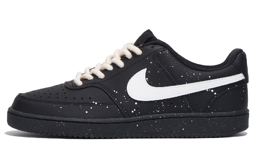 Nike Court Vision Low Slip-Resistant Coverage Low-Top Skateboard Shoes Unisex Black Gray