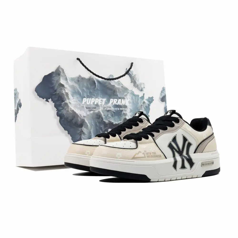 MLB Chunky Liner Low Top Skateboard Shoes Unisex Beige