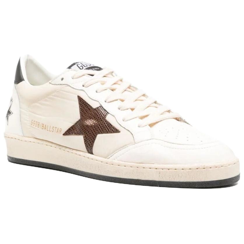 Golden Goose Ball Star Low Top Skateboard Shoes Men's Ecru