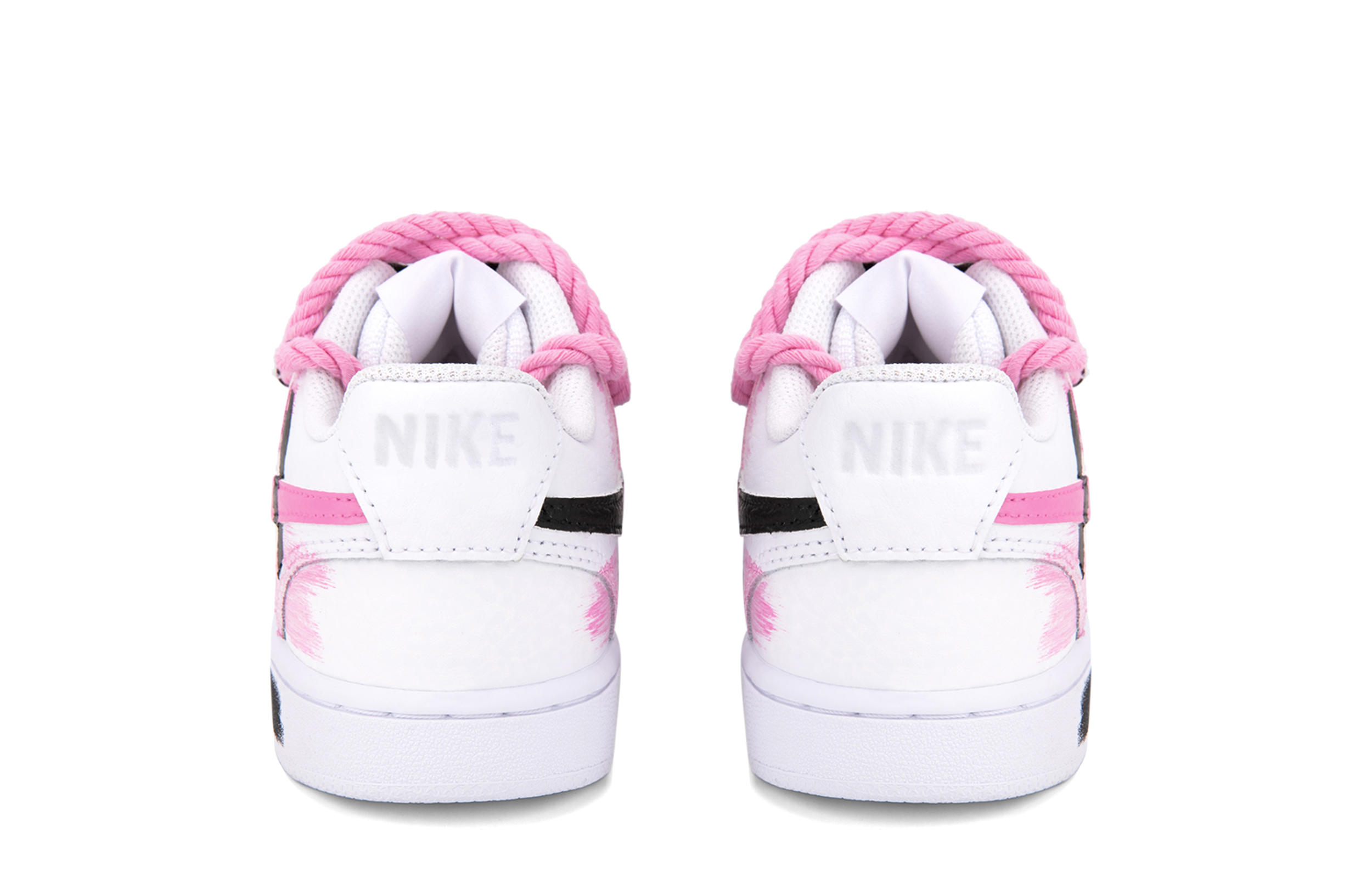 Nike Court Vision Anti-Slip Wear-Resistant Low-Top Skateboard Shoes Unisex Black White Pink купить в интернет-магазине Yoocart с быстрой доставкой по России.