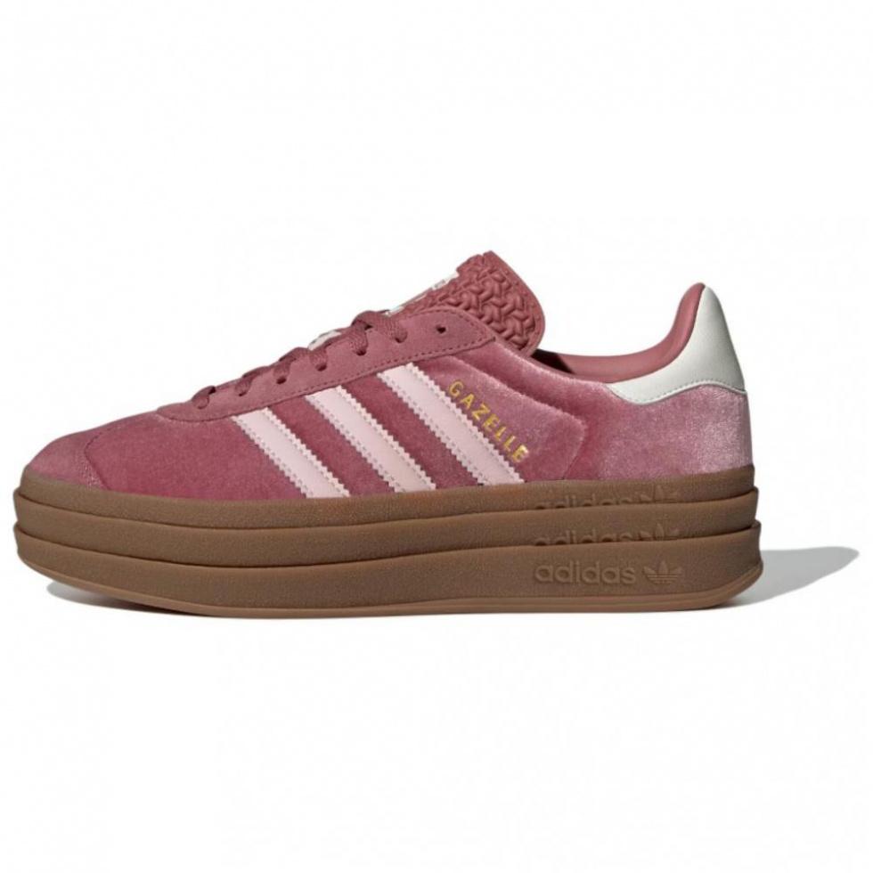 Adidas Originals Gazelle Bold Sandy Pink Velvet Women's