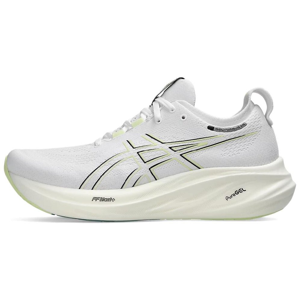 Asics GEL NIMBUS 26 Cushioning, Slip Resistant, Abrasion Resistant Support Low Top Training Running Shoes Men's White