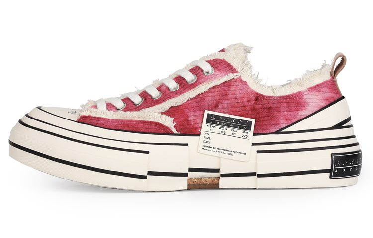 VESSEL G.O.P Lows Corduroy Anti Slip Wear Resistant Low Top Skateboard Shoes Unisex Red