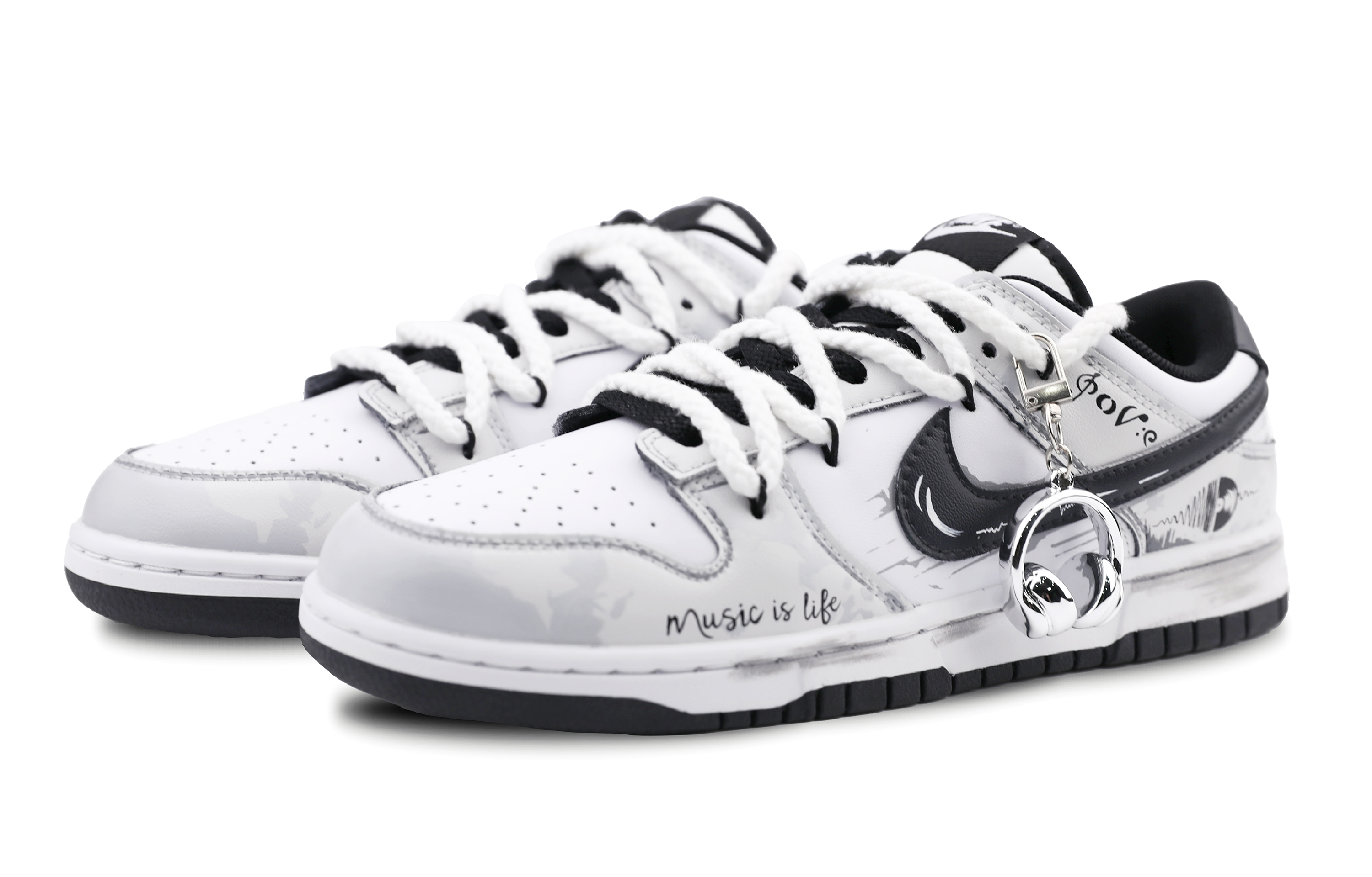 Nike Dunk Low Slip Resistant Low top Skateboard Shoes Unisex Gray White купить в интернет-магазине Yoocart с быстрой доставкой по России.