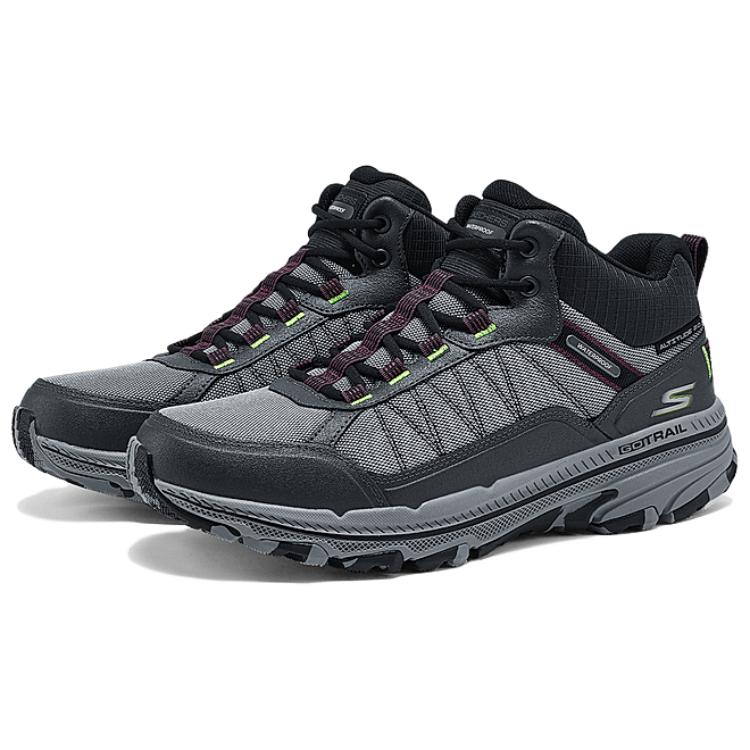 Skechers Go Run Trail Mid Top Casual Shoes Men's Gray Black