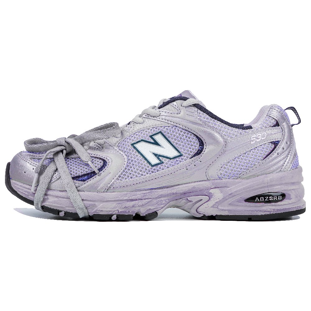 New Balance NB 530 Cushioned Slip-Resistant Abrasion-Resistant Low-Top Running Shoes Unisex Silver Purple