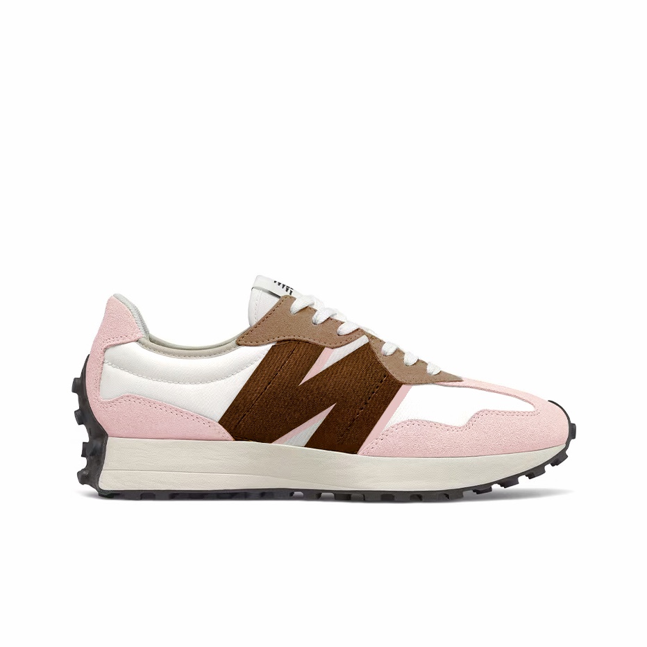 New Balance NB 327 Cushioning Abrasion Resistant Coverage Support Thermal Low top Running Shoes Unisex Pink