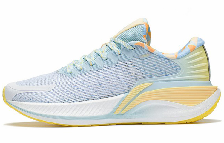 LINING YueYing 2.0 Pro Running Shoes Women's Low Top Standard White/Ice Blue/Yellow