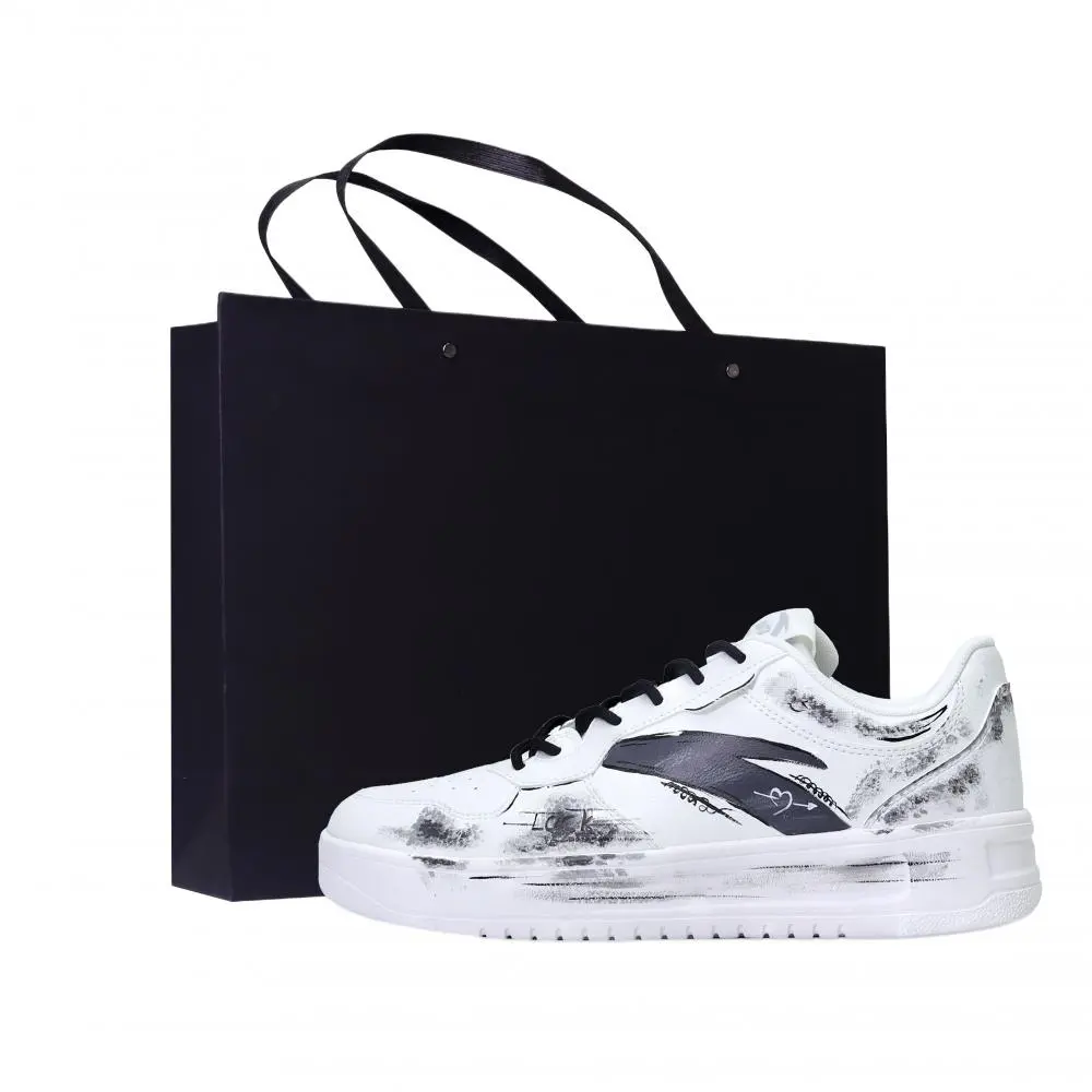 ANTA Relaxed Skateboard Shoes Men's Low top White Black