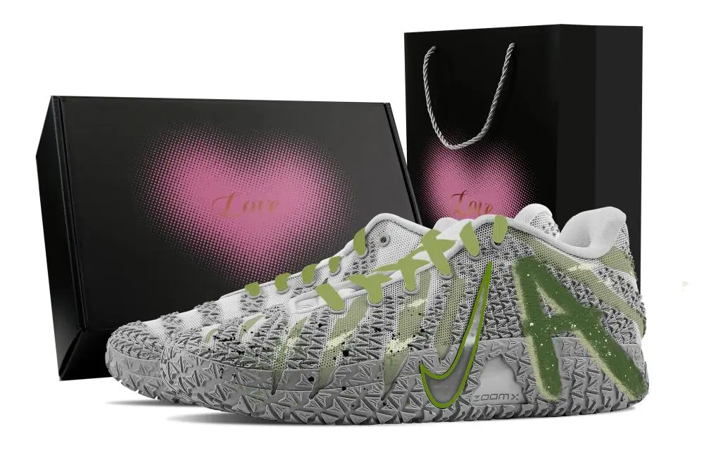 Nike Ja Morant 3 Lush Forest, Heart Box Abrasion Resistant Low top Basketball Shoes Unisex