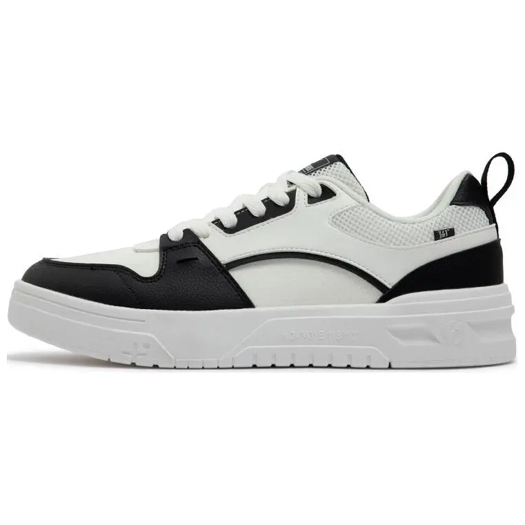 361° Soda 3 Breathable Cushioning Lightweight Low-Top Skateboard Shoes Men's White Black