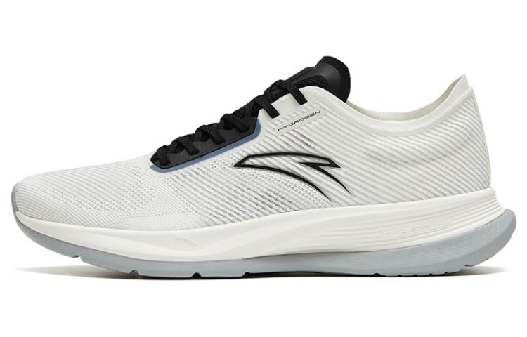 Anta Hydrogen Run V Anti Slip Wear Resistant Low Top Running Shoes Men's White Gray