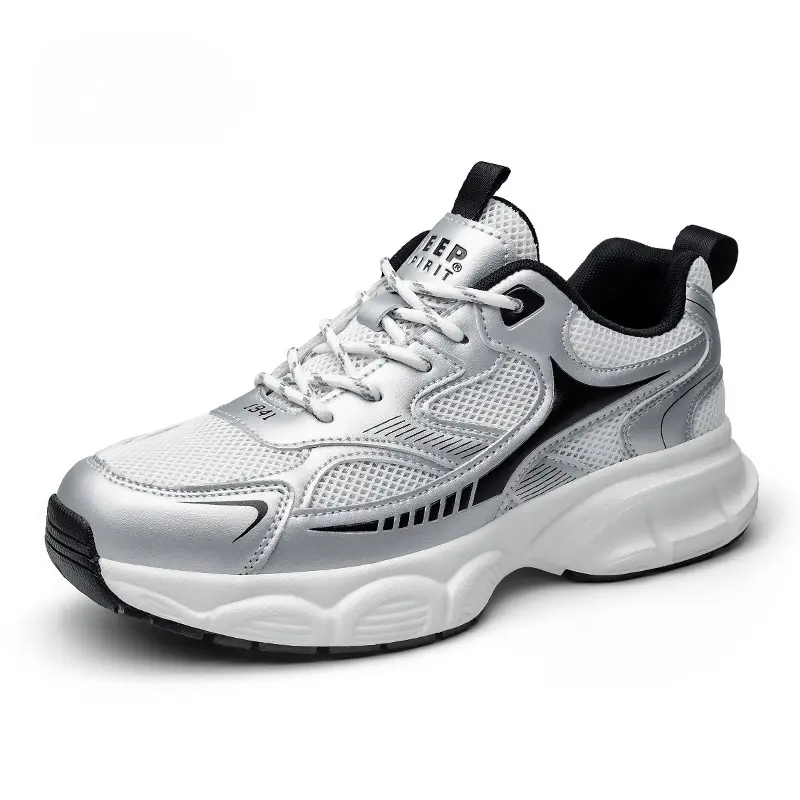 JEEP SPIRIT Low Top Chunky Sneakers Men's Bright Sand Silver