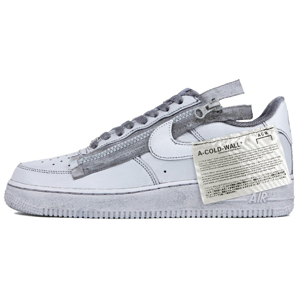 Nike Air Force 1 Cold Wall Anti-Slip And Wear-Resistant Lightweight Low-Top Skateboard Shoes GS Gray