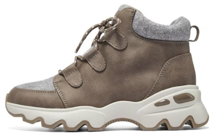 Skechers Big Lug Anti Slip Wear Resistant Mid Top Casual Shoes Women's Brown