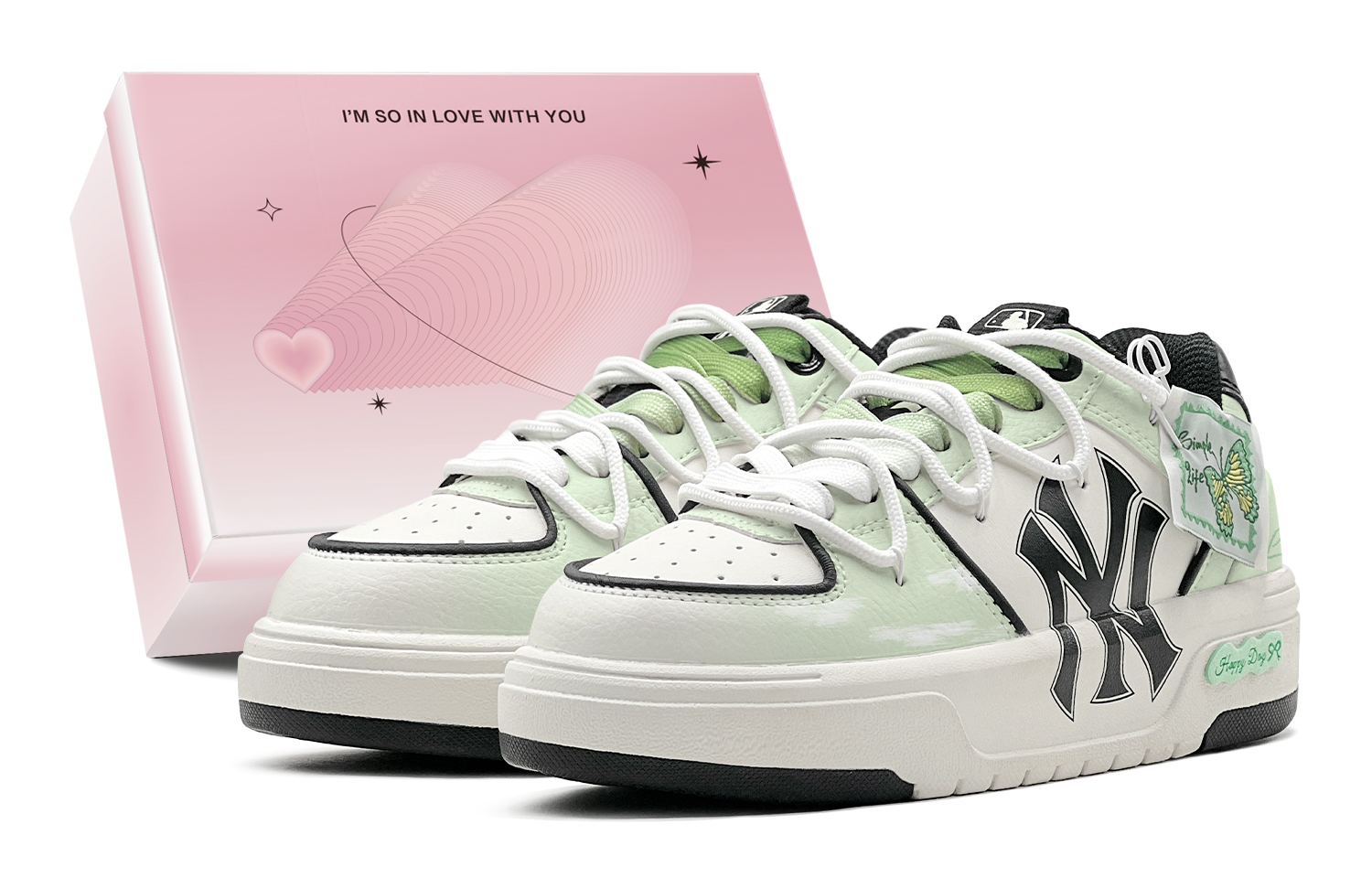 MLB Chunky Liner Skateboard Shoes Unisex Low top White