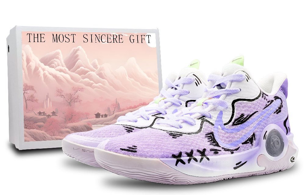 Nike KD Trey 5 IX Mid Top Vintage Basketball Shoes Unisex Purple