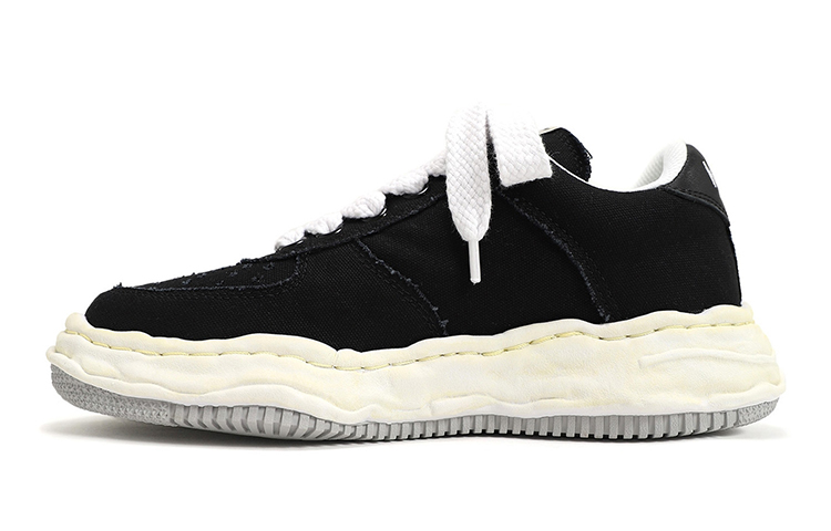 MIHARA YASUHIRO Maison MIHARA YASUHIRO Wayne OG Sole Washed Canvas Low Black