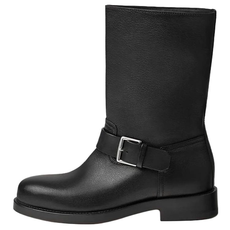 HERMES Leo Ankle Boots 3.3cm Women's Black