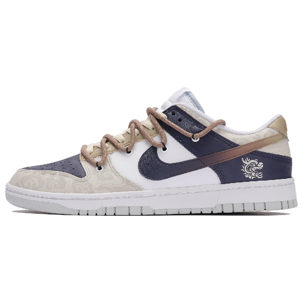 Nike Dunk Slip-Resistant Cushioning Wear-Resistant Low-Top Skateboard Shoes Men's Blue White