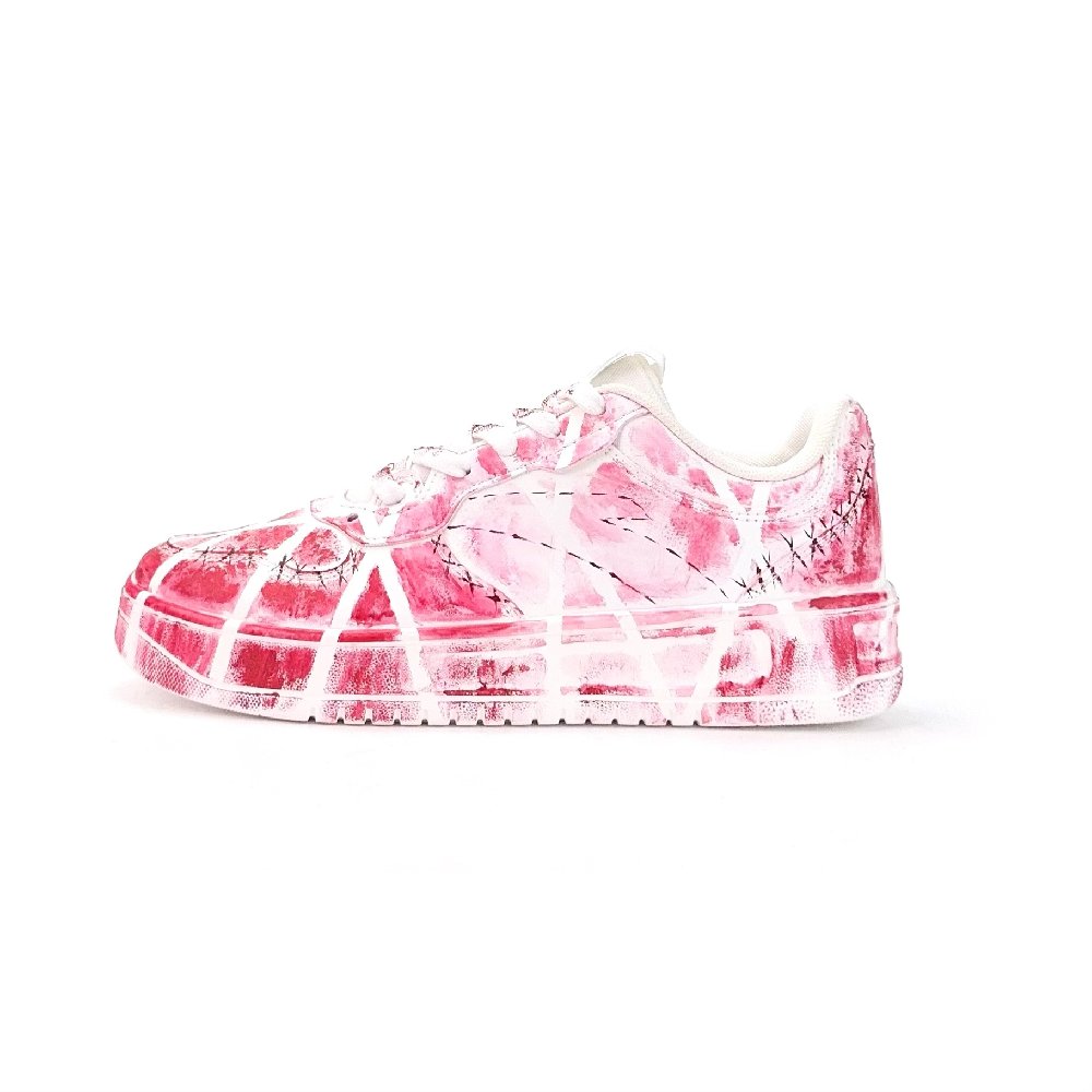Anta Relaxed Abrasion Resistant Shock Absorbers Low Top Skateboard Shoes Unisex Pink