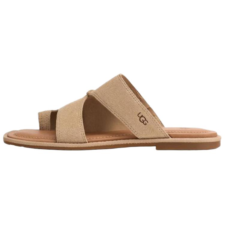 UGG Rubber Sole Abrasion Resistant Slide Slippers Women's Beige
