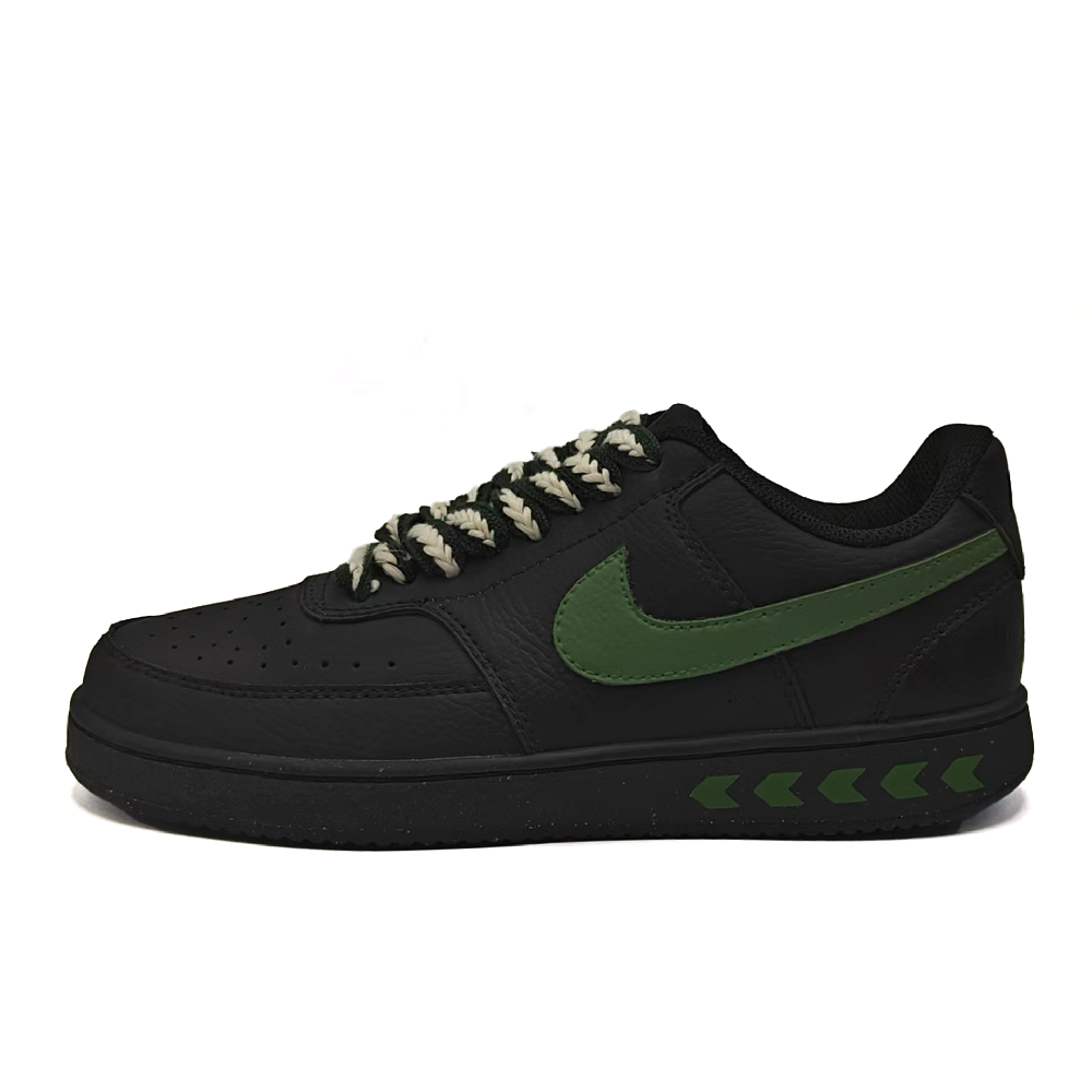 Nike Court Vision Anti-Slip And Wear-Resistant Lightweight Low-Top Skateboard Shoes Unisex Black Green