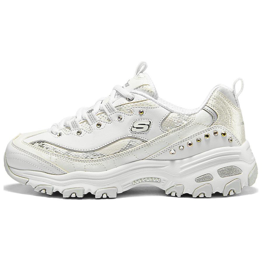 Skechers DLITES Low Top Chunky Sneakers Women's White