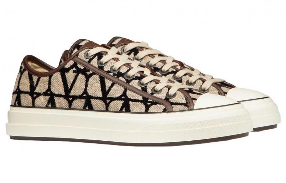 Valentino TOTALOOP Low Top Stylish Skateboarding Shoes Men's Beige Black купить в интернет-магазине Yoocart с быстрой доставкой по России.