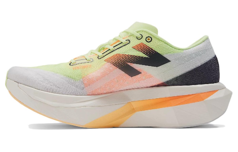 New Balance FuelCell SuperComp Elite V4 White Bleached Lime Glo Hot Mango