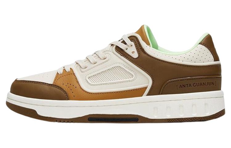 Anta Anta Champion All Weather Series Slip-Resistant Cushioning Low-Top Skateboard Shoes Men's Brown Yellow White