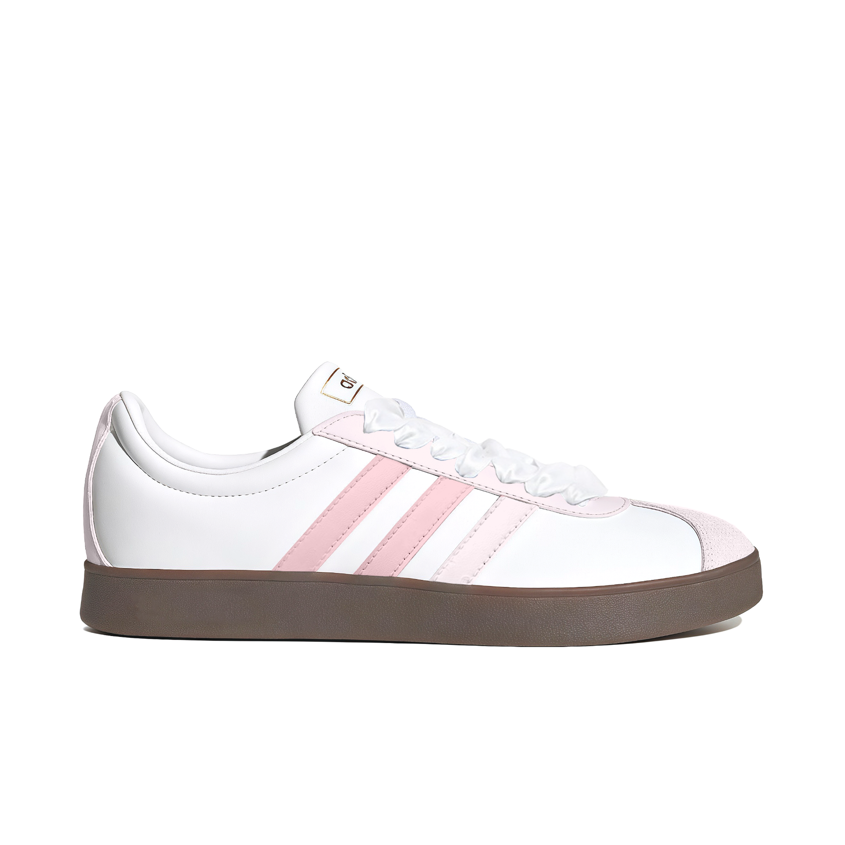 Adidas VL COURT 2.0 Slip Resistant Abrasion Resistant Low top Skateboard Shoes Women's Pink White купить в интернет-магазине Yoocart с быстрой доставкой по России.