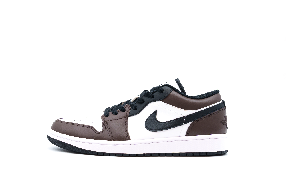 Jordan Air Jordan 1 Cushioned Slip-Resistant Low-Top Vintage Basketball Shoes Men's Black White Brown