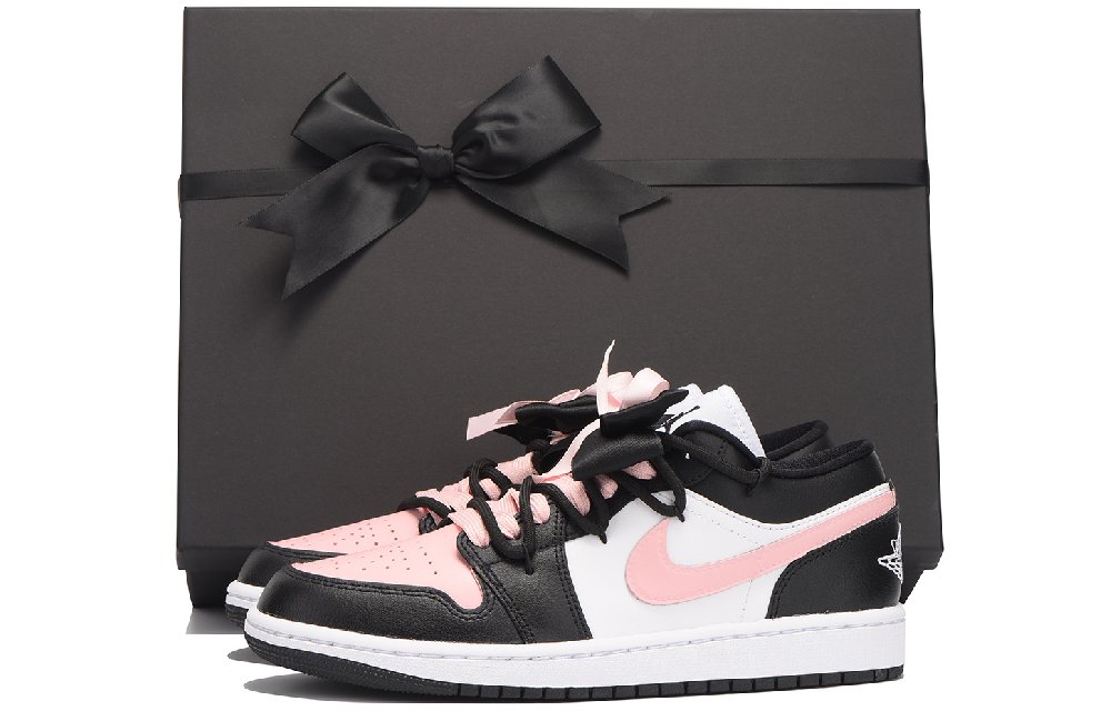 Jordan Air Jordan 1 Slip-Resistant Coverage Low-Top Vintage Basketball Shoes Women's Pink