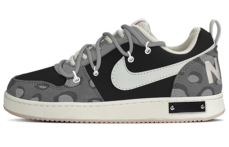 Nike Court Borough PRM Low-Top Skateboard Shoes Women's Gray Black