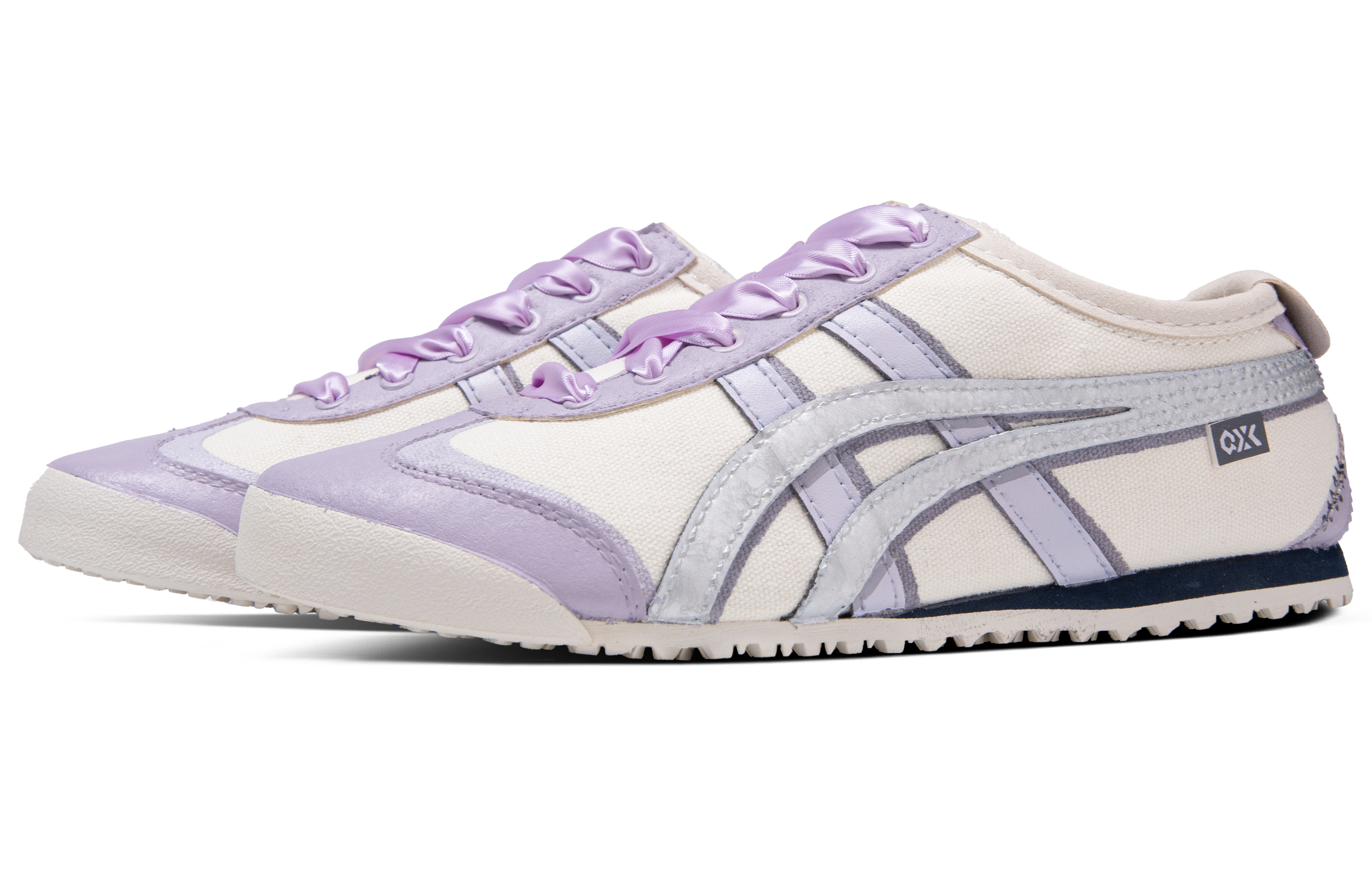 Onitsuka Tiger MEXICO 66 Purple Summer Mist Anti Slip Wear Resistant Low Top Casual Shoes Unisex Beige Purple купить в интернет-магазине Yoocart с быстрой доставкой по России.