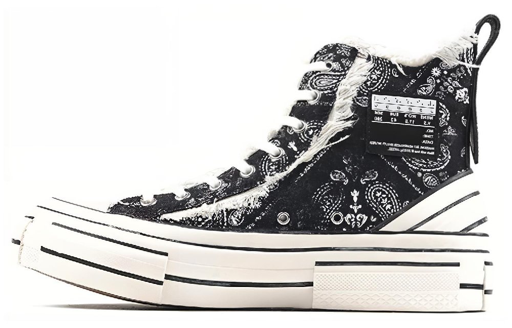 VESSEL Durable Breathable High-Top Skateboard Shoes Unisex Black White