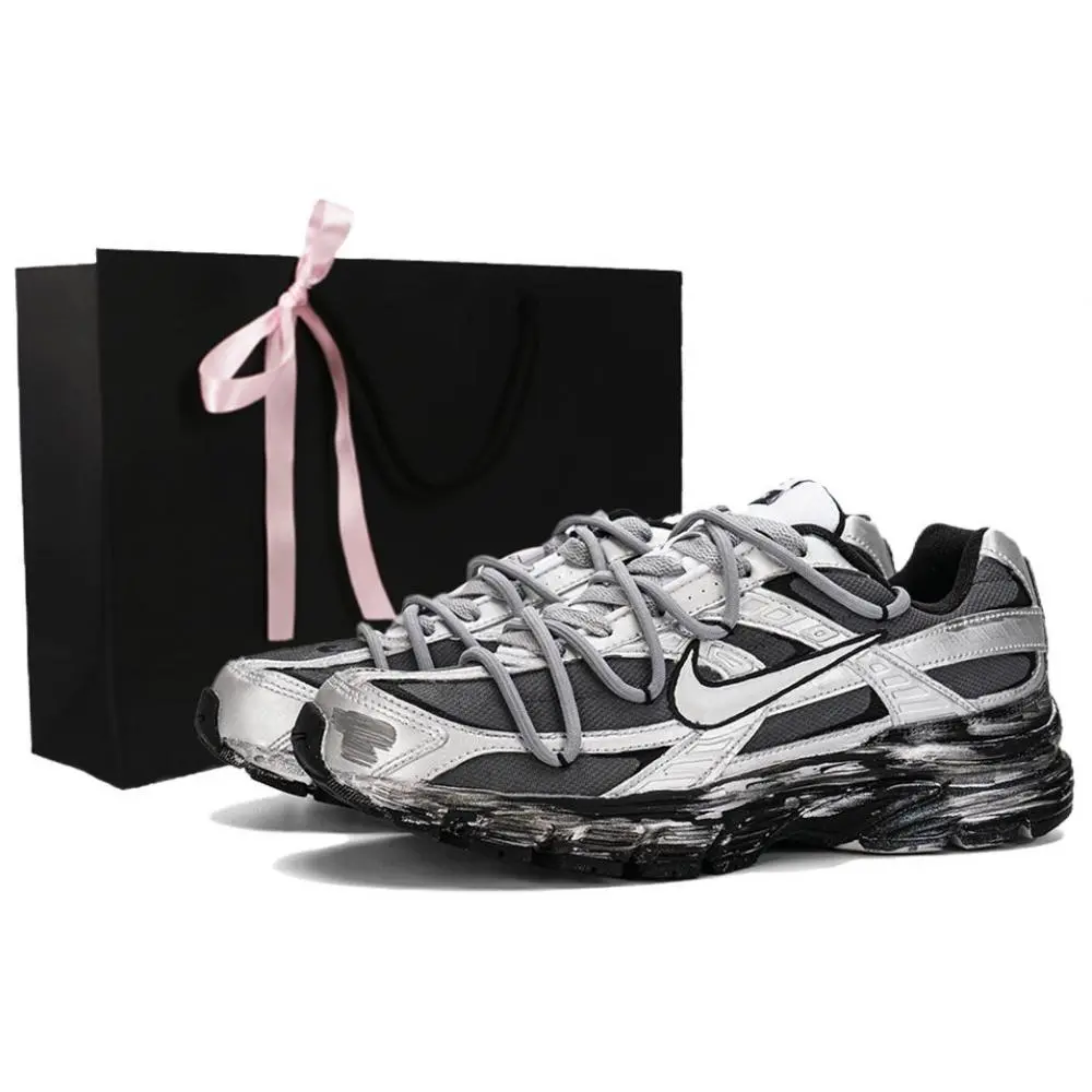 Nike Initiator Cushioning, Wear Resistant Low Top Casual Shoes Unisex Silver Gray