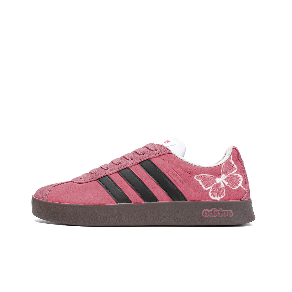 Adidas Neo Vl Court Florence Amber Slip-Resistant Water-Resistant Low-Top Skateboard Shoes Unisex Yellow